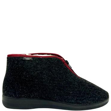 MJARTAN GTS FUR LINED ZIP BT SLIPPER - ANTHRACITE